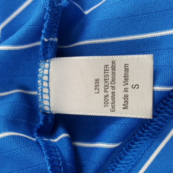 CHAMPION GOLF Blue Stripe Unisex Polo Golf Shirt (Men's - S, Women's - M) - Picture 11 of 12